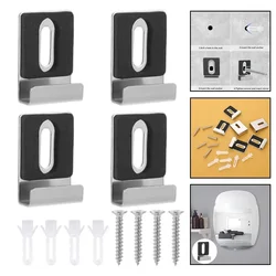 4pcs Wall Glass Mirror Clips Clamp Frameless Bathroom Mirror Glass Wall Mounting Fixing Kit Hardware With Screws Mirror Holder