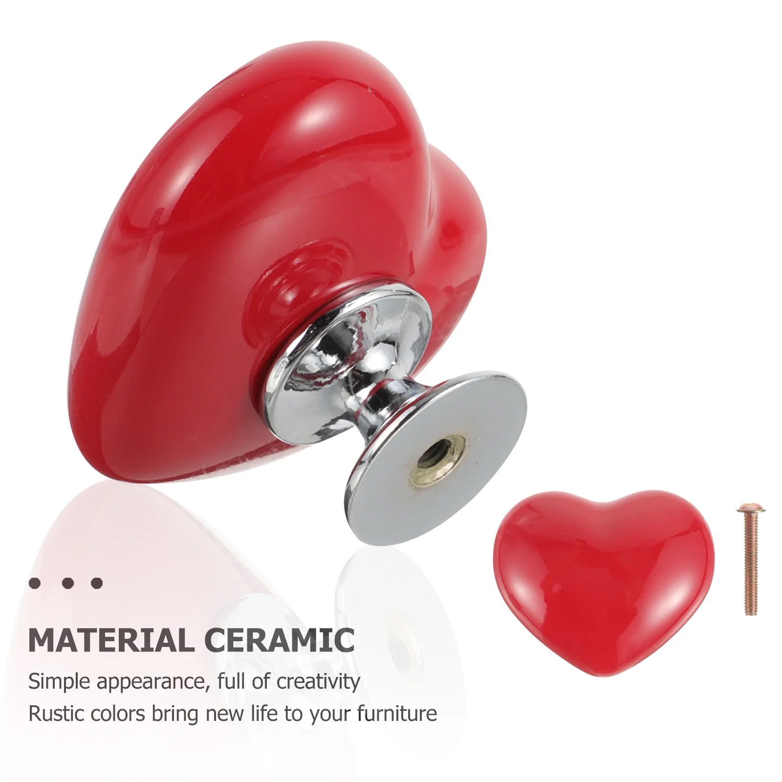 

Small Size Ceramic Dresser Knob Heart Shape Modern Cabinet Drawer Handle Cupboard Pull Furniture Hardware Dresser Knobs