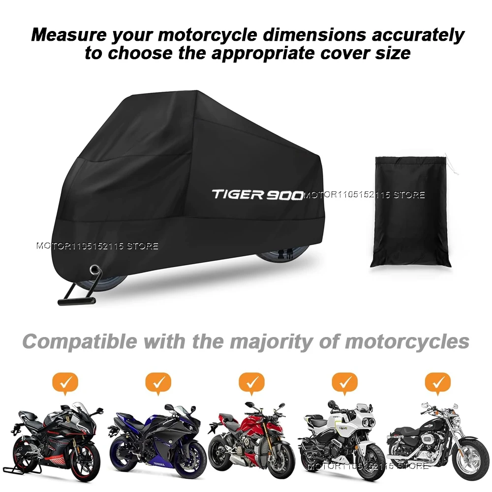 غطاء دراجة نارية UV واقية الغبار سنوبروف في الهواء الطلق المطر دراجة نارية غطاء مقاوم للماء لياماها النمر 900 النمر 900