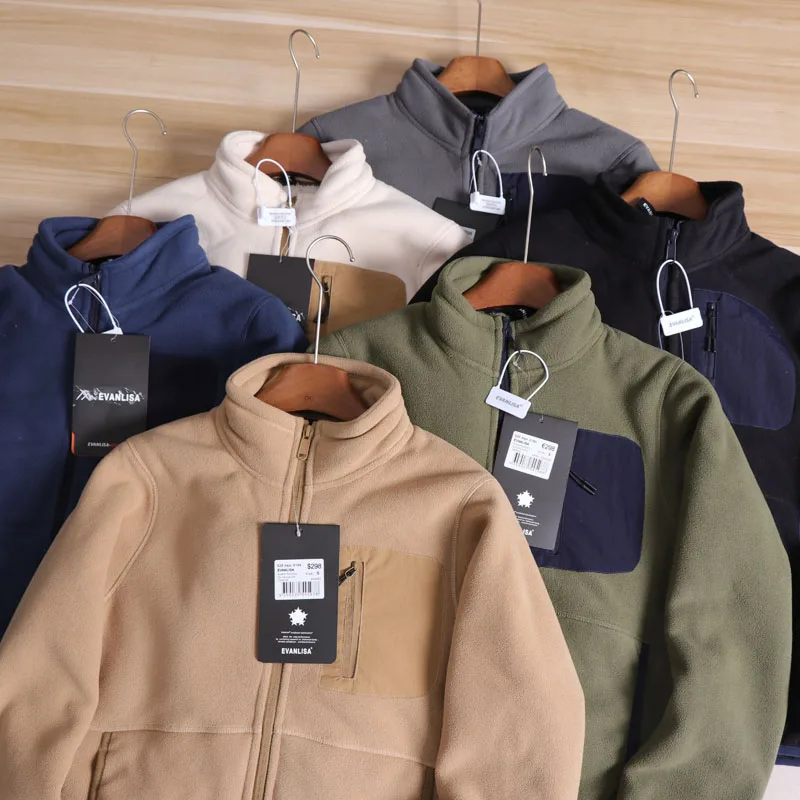 Jaqueta de Fce Quente e à Prova de Vento para Exterior, Simples e Versátil, com Gola Alta de Pele de Cordeiro, Roupa de Fl...