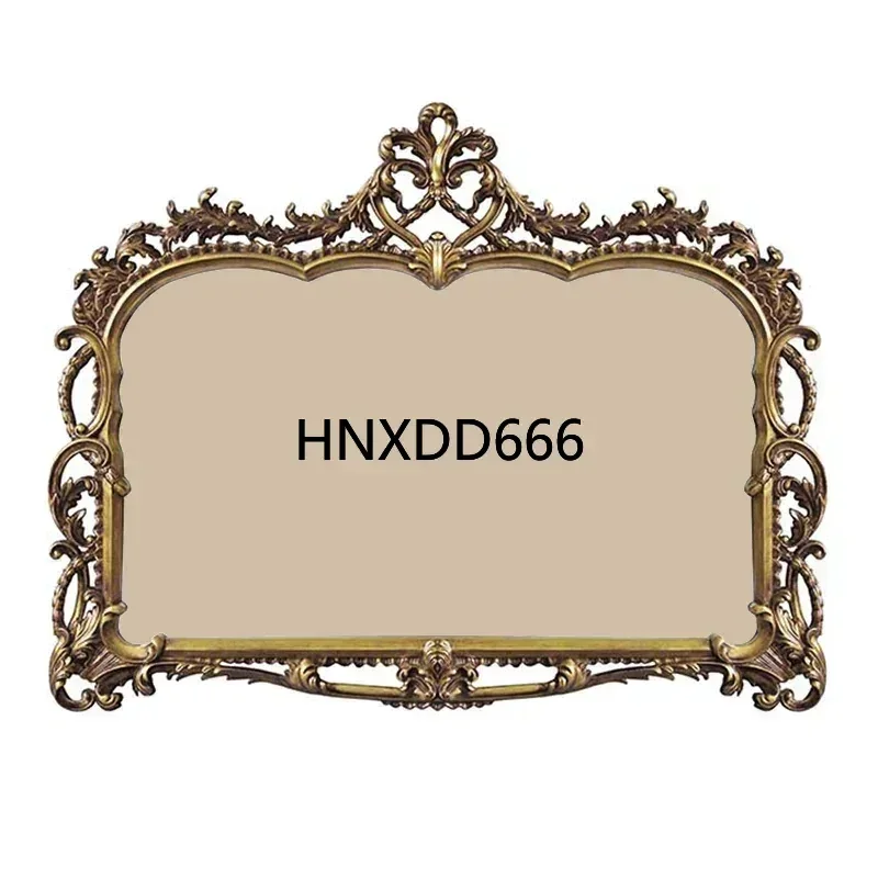 

European-Style Carved Fireplace Mirror Retro Wall-Mounted Court Hallway Mirror French Living Room Decorative