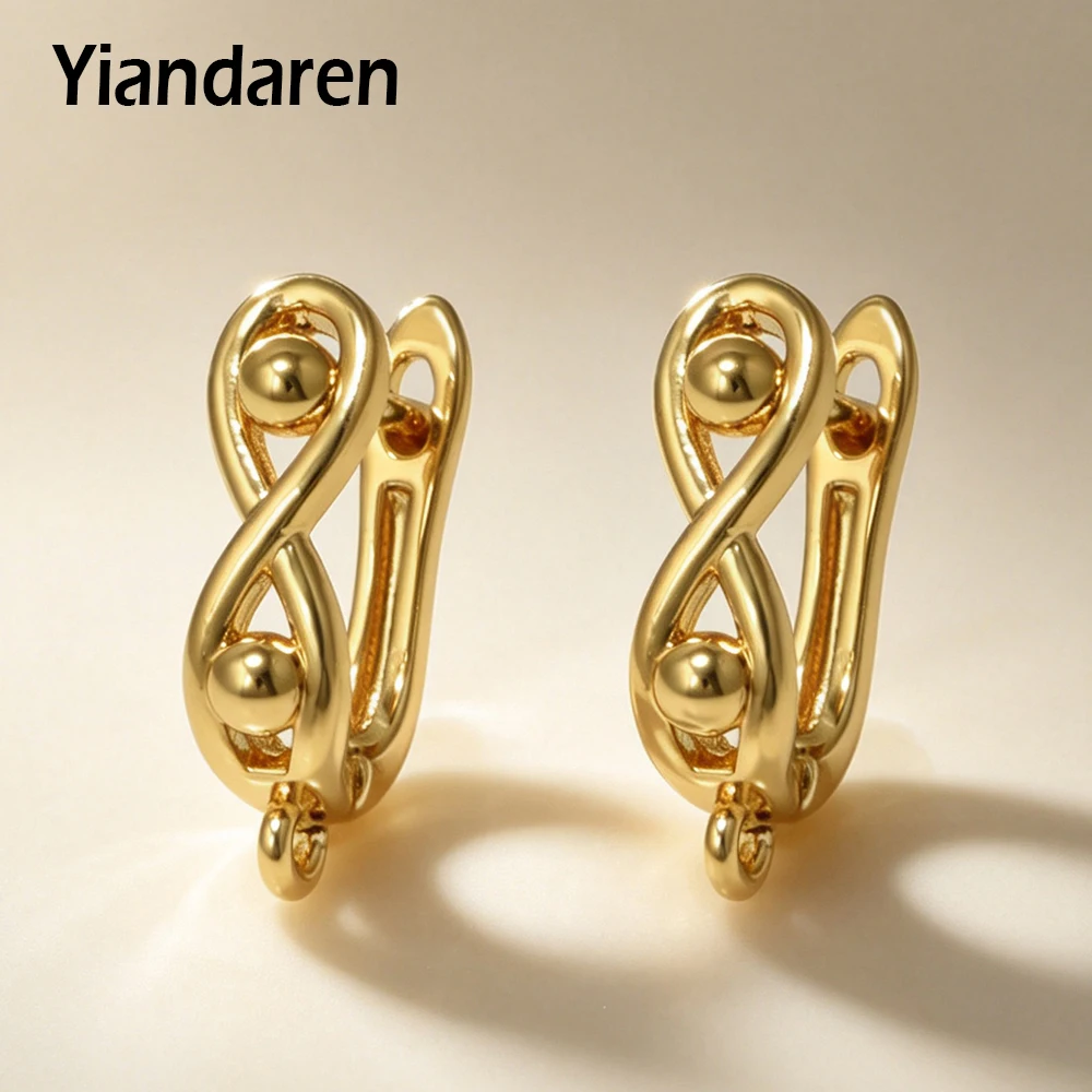 18K Real Gold Plated Earring Clasps DIY Earrings Findings,Luxury Jewelry Accessories,Earwires Earring Fixtures Anti-fade