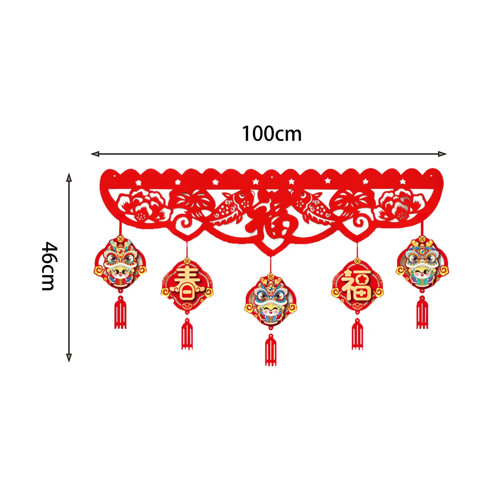 Chinese New Year Decoration Door Curtain Decoration Spring Festival Decor Home Decor for Outdoor