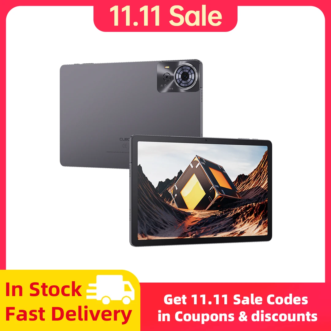 Cubot 태블릿 안드로이드 14, 옥타코어, 16GB RAM(6GB + 10GB), 128GB ROM, 10.95 인치 HD + 화면, 8200mAh, GPS, 탭 70, 2025 신제품 페이스 ID