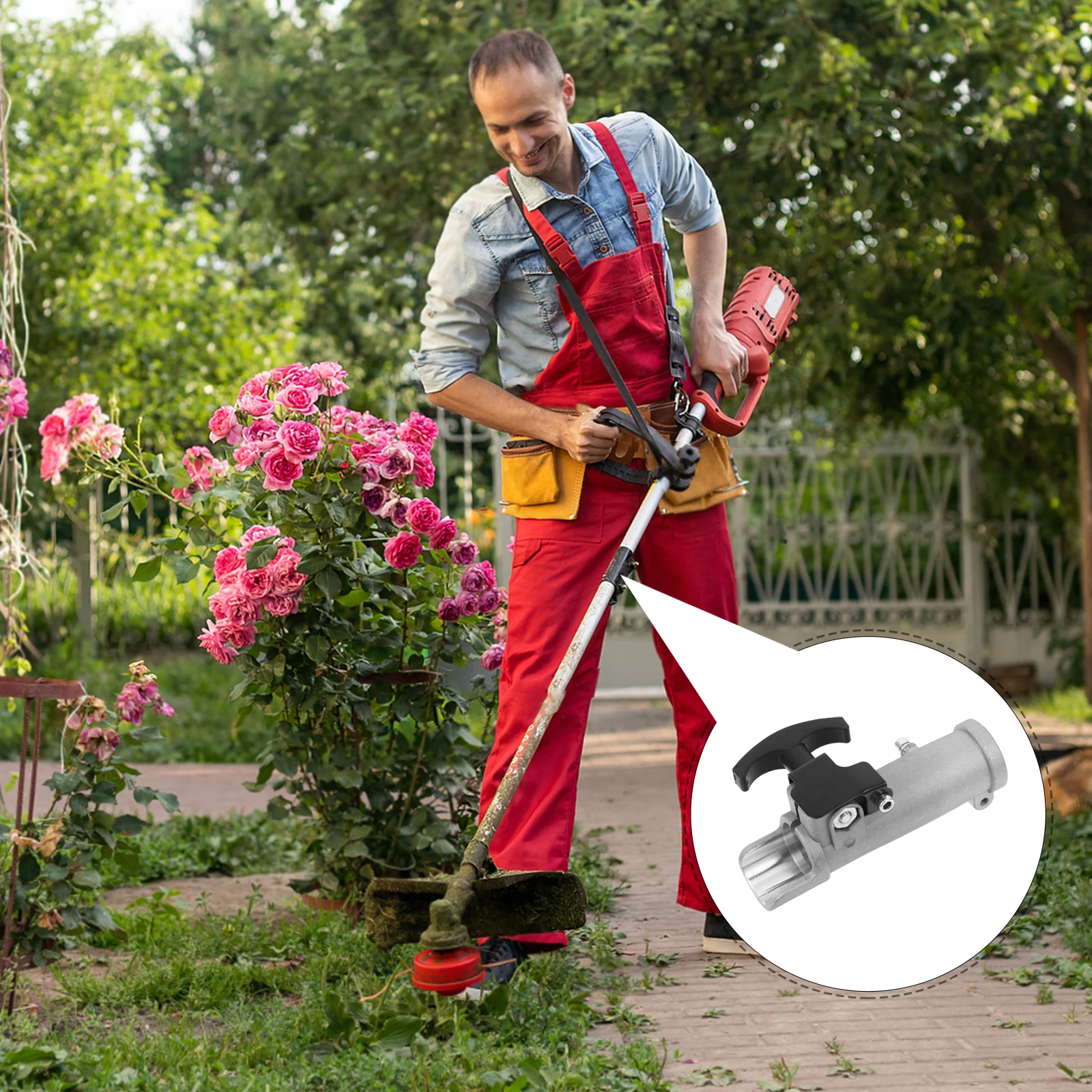 

Aluminum Shaft Connector for Grass Trimmer Lawn Mower Garden Tool Parts Trimmer Brush Accessories Secure Connection Easy