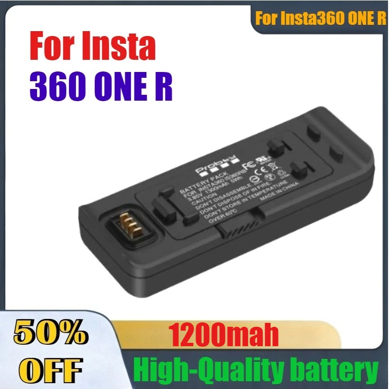 

Высококачественный аккумулятор 1200 мАч для Insta360 ONE R или быстрое зарядное устройство для аксессуаров для камеры Insta360 R
