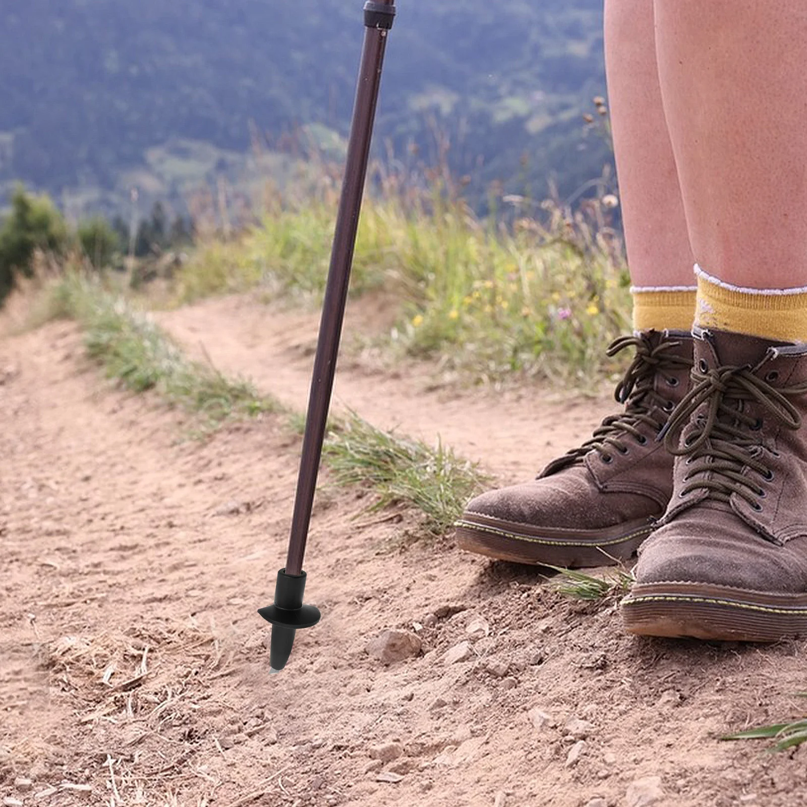 طرف عمود التزلج العالمي من ألياف الكربون التنغستن الصلب تصميم المشي لمسافات طويلة استبدال نصائح الملحقات #6