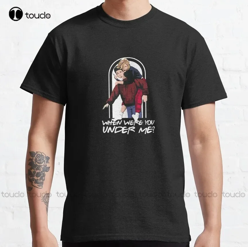 

Коллекция Friends Merch When Were You Under Me, классическая футболка, мужская футболка, модные креативные забавные футболки для отдыха в стиле ретро