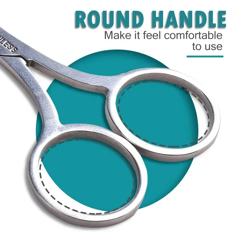1 pz forbice per sopracciglia trucco ciglia trimmer rimozione peli del viso manicure forbice strumento per cuticole per unghie forbici di bellezza