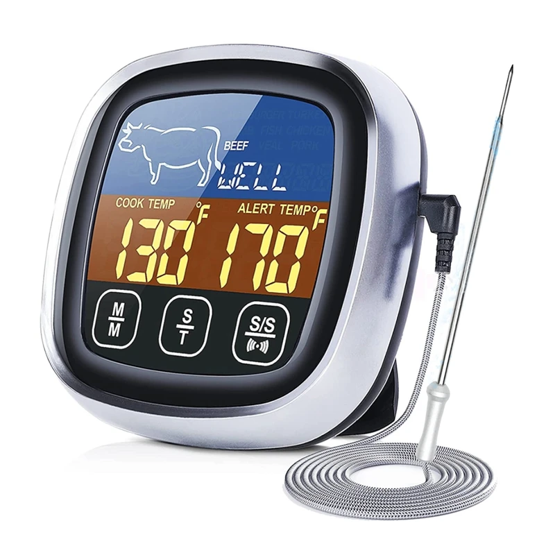 

Digital Kitchen Thermometer Stainless Waterproof Meat Temperature Probe Oven Cooking Thermometer Outdoor BBQ Temperature Meter