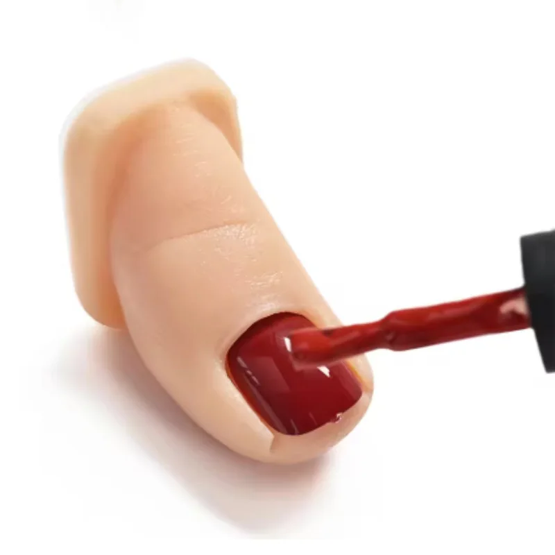 2Pcs Silicone Toe Nail Practice Finger Tool With Joints Bendable Fake Foot Toe Nails Art Training Model Accesories