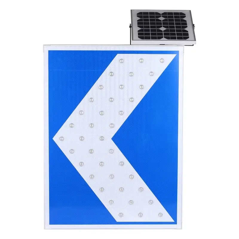 Cadsolar Traffic Warning Solar Powered Yellow LED Flashing Crossing Arrow Sign IP54 Rated 200 Hours Lighting