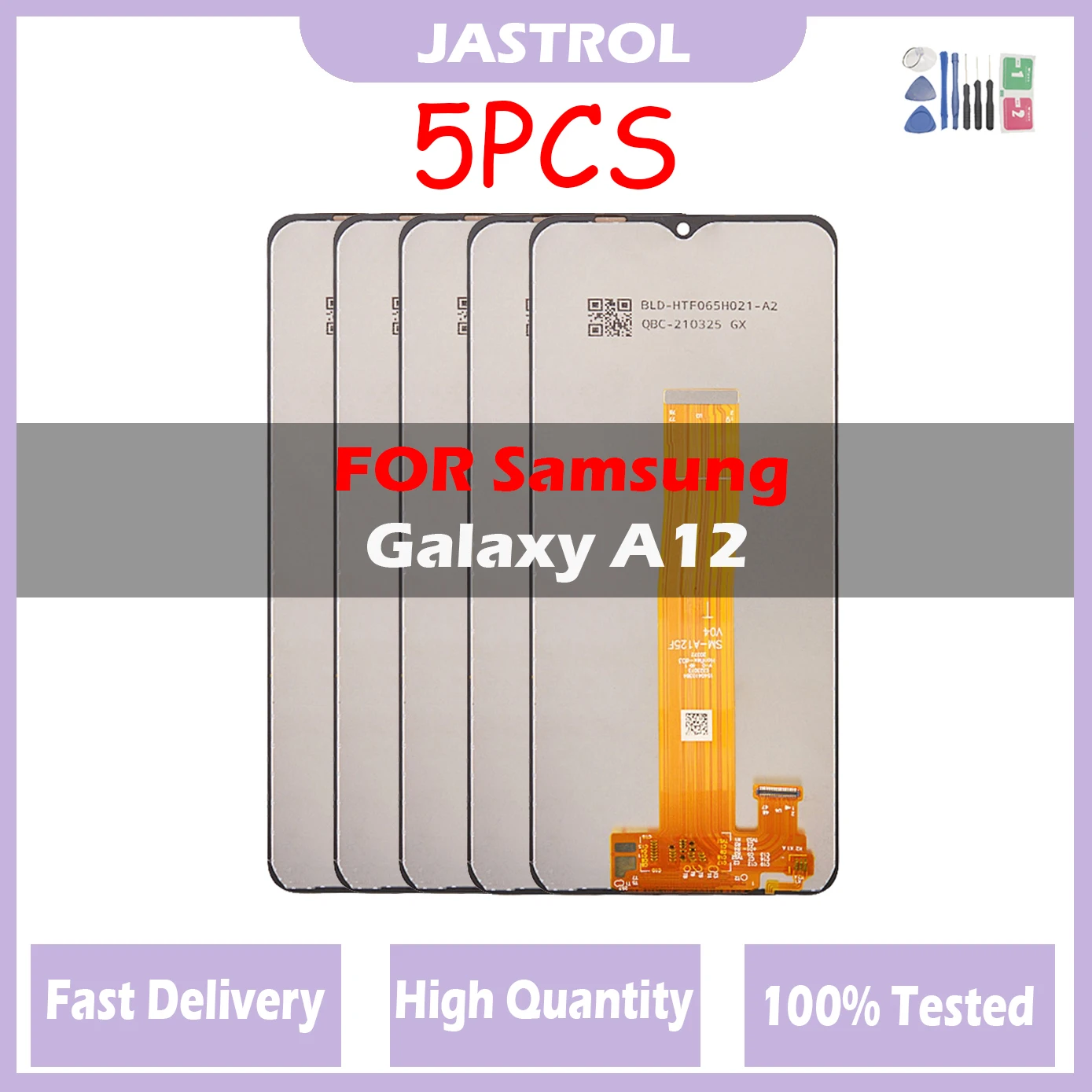 

5Pcs/Lot AAA+ LCD For Samsung Galaxy A12 A125F A125F/DS display LCD touch screen digitizer Assembly replacement Repair Parts