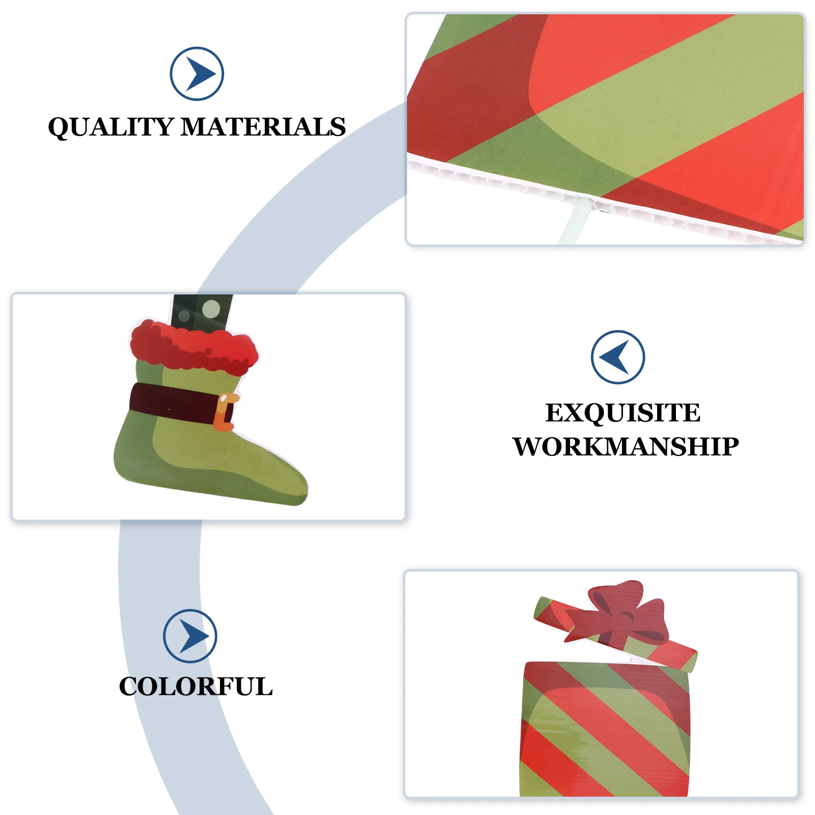 2 قطعة علامة الحديقة عيد الميلاد ساحة زينة في الهواء الطلق حديقة حصص لقضاء عطلة ديكور المنزل علامات بلاستيكية ملونة زاهية #2