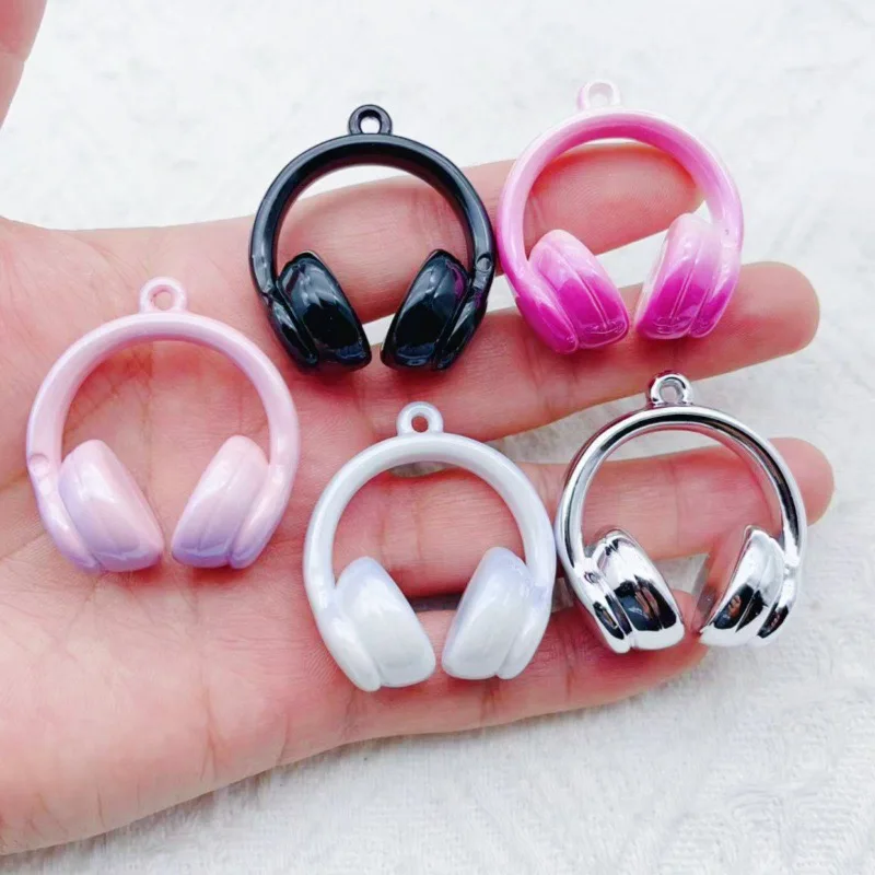 

20pcs/lot popular personality cream small headphone pendant diy mobile phone chain keychain bag pendant student backpack pendant