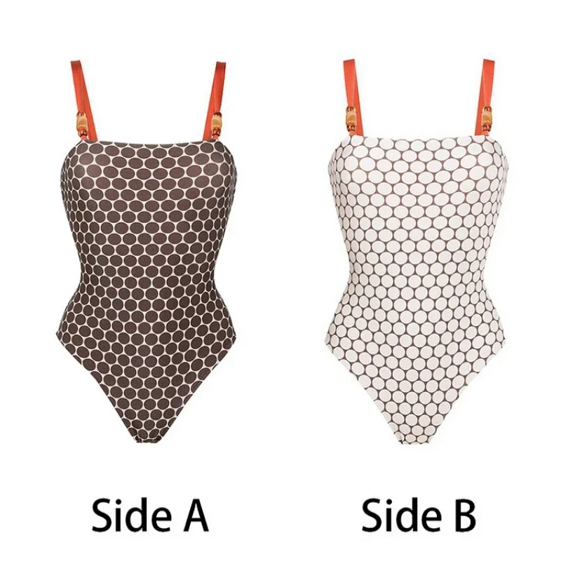 Retro One Piece Swimsuit with Skirt Cover up Women's Bandage Bodysuit Fashion Summer Beach Monokini Luxury Tight Fit 2025