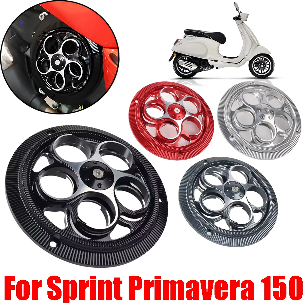 For Vespa Sprint Primavera 150 Motorcycle Accessories Cooling Rotating Fan Cover Engine Cover Cooling Radiator Guard Protector