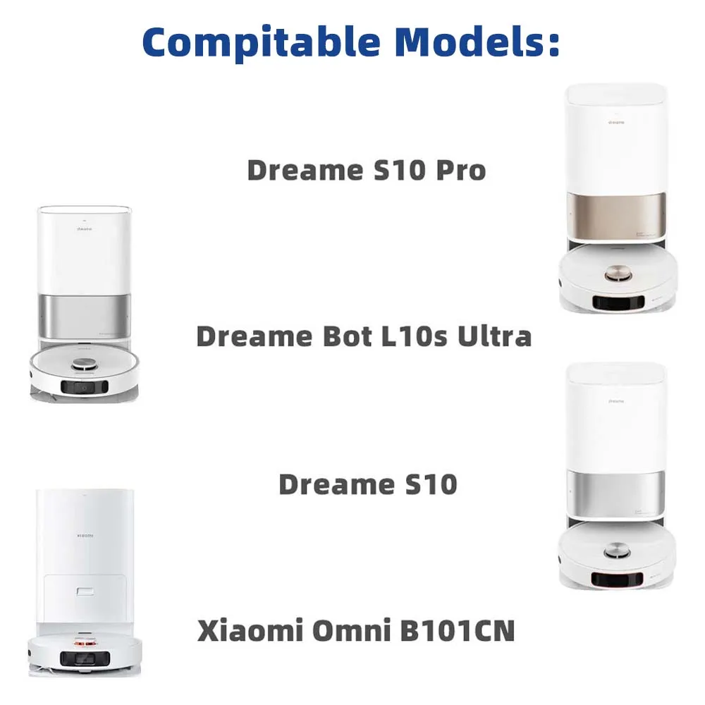 샤오미 미지아 옴니 1S (B116), 드림 L10S 울트라, S10 프로, X10 울트라 메인 사이드 브러시 필터, 걸레 천 먼지 봉투 호환