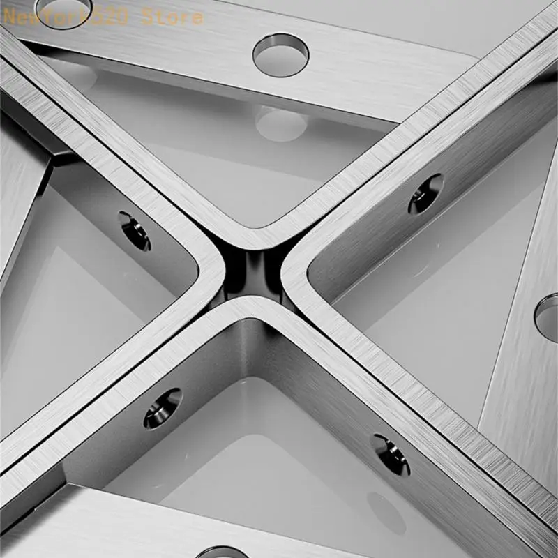 2Pcs Heavy Duty Triangular Shelf Brackets Stainless Steel Reinforced Support Brackets for Storage Shelves and Organizers N84C