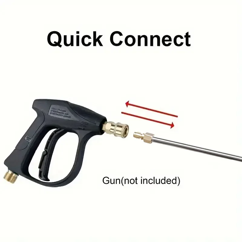 40cm Stainless Steel High Pressure Water Gun Extension Rod 1/4