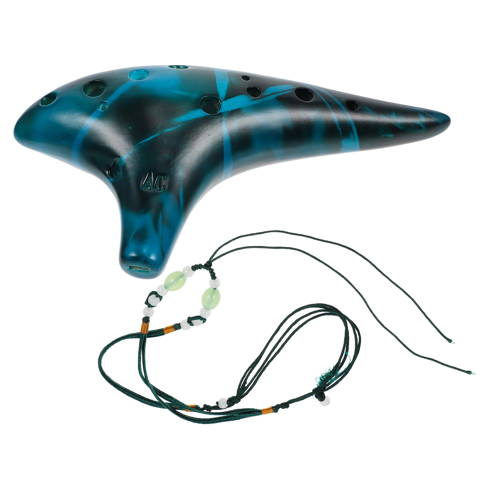 

Ocarina Ethnic Instrument Portable for Beginners Alto Traditional Blue Dolomite