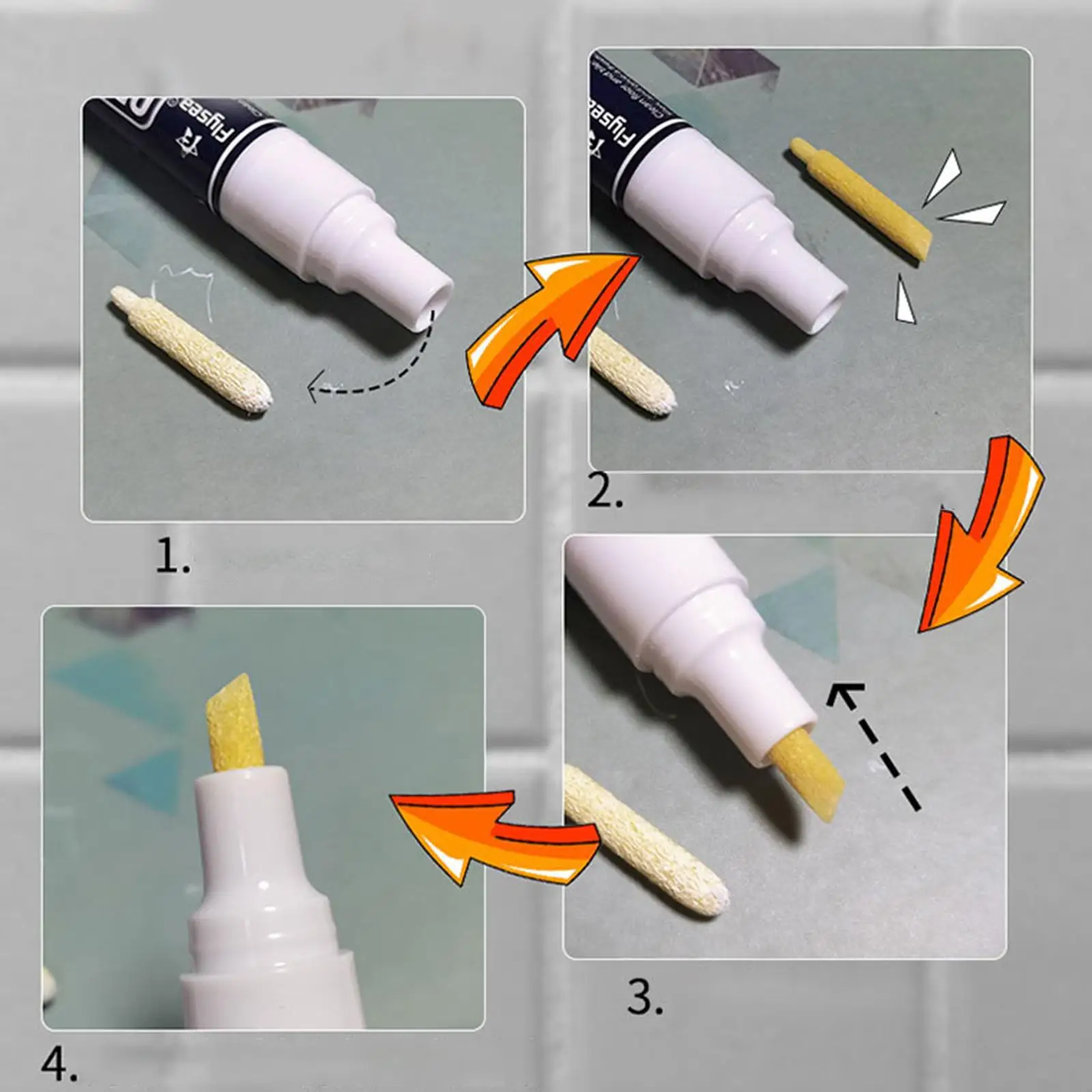 3x 5x White Joint Pencil Tile Lines Marker Counters Renew Stain Remover