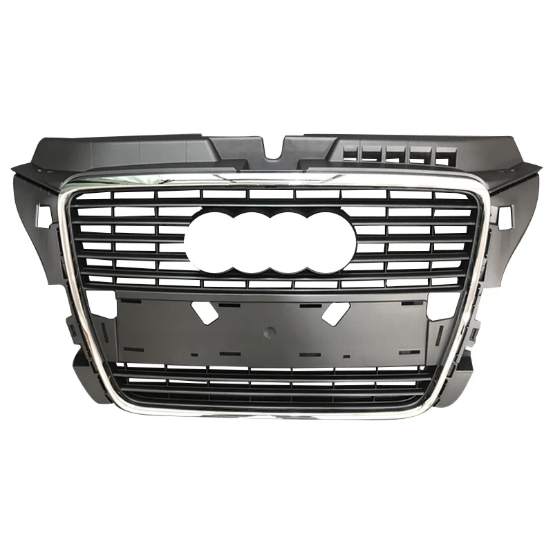 09-12 RS3 grille quattro style with lower frame honeycomb grille for Audi A3 S3 auto front bumper grill 2009 2010 2011 2012