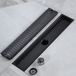 20x10cm Shower Drain Stainless Steel Bathroom Floor Drainage Linear Waste Drain for Kithchen