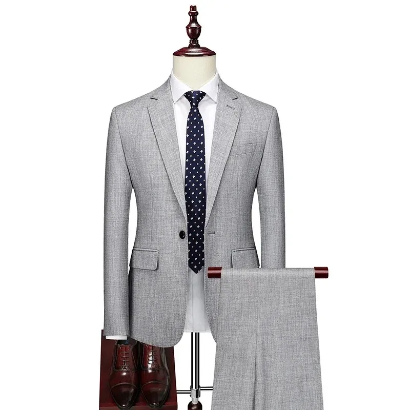 

Men's Wedding Dress Jacket, Long Pants, Marriage, Business, Social Suit Jacket Set, 2-piece Set