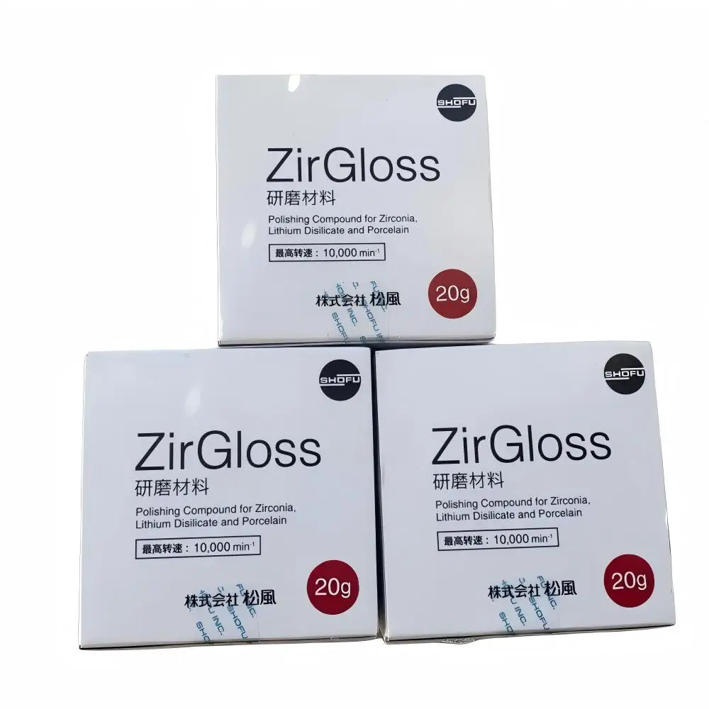 

Полировочная паста SHOFU Zir Gloss для зубных циркониевых коронок и мостов, высокоглянцевый полировщик для лабораторий, внутриротовая финишная полировочная смесь
