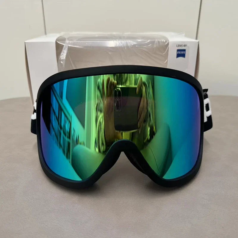 Óculos de esqui com camadas duplas, óculos anti-nevoeiro, óculos UV400 para snowmobile e esqui, snowboard e neve, esporte ao ar livre