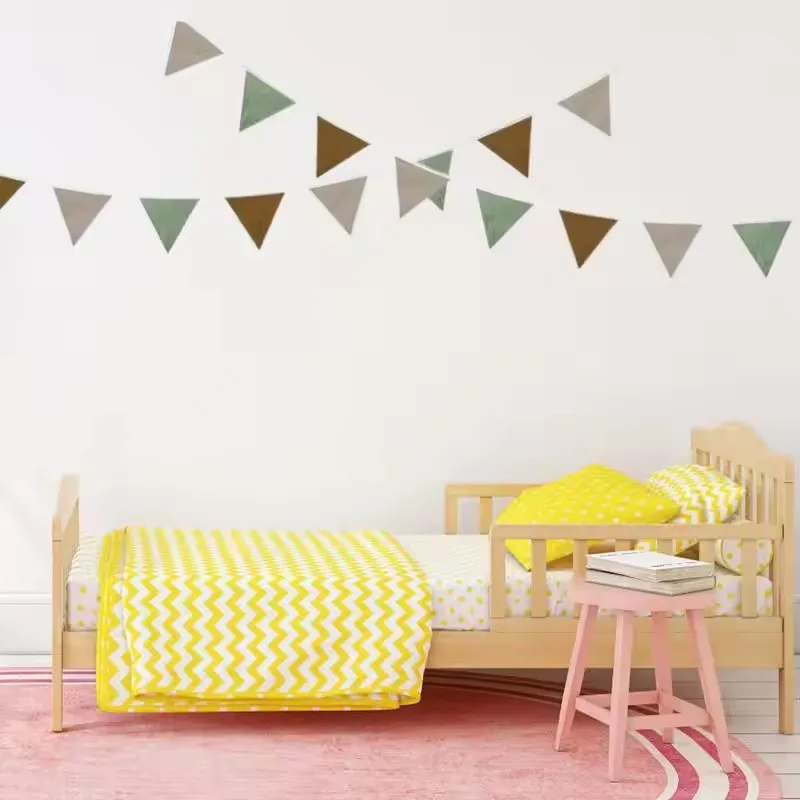 Washable Cotton Triangle Bunting - Nursery & Home Decor Flags, Hanging Pennant Garlands for Living Room & Bedroom