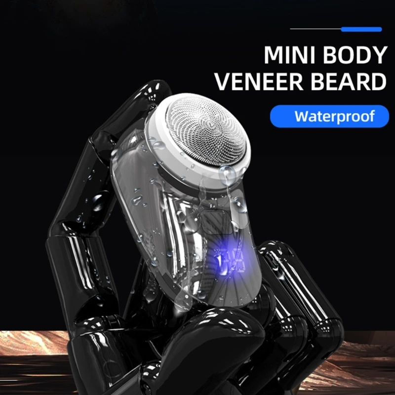 Mini afeitadora facial eléctrica M2EE para hombres, máquina de afeitar recargable para Barba, uso en seco y húmedo