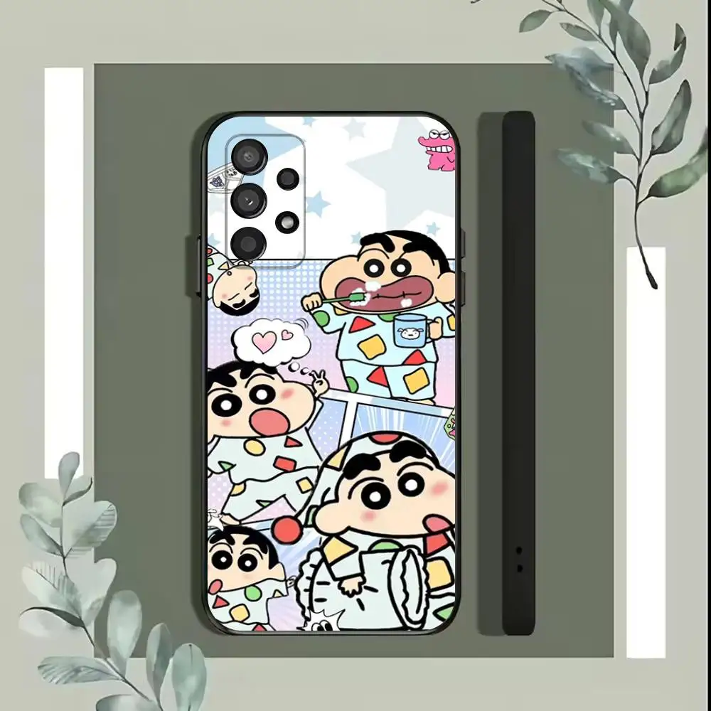 Anime H-Crayon Shin-chan-S  Phone Case For Samsung S25,S24,S21,S22,S23,S30,Ultra,S20,Plus,Fe,Lite,5G Black Cover