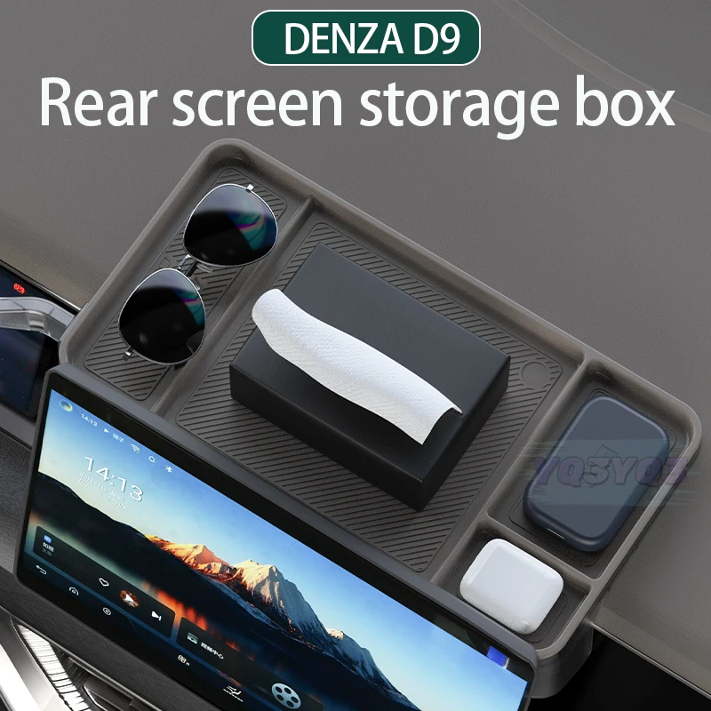 

For DENZA D9 Rear Screen Storage Box Car Phone Holder Storage Case Car Interior Accessories