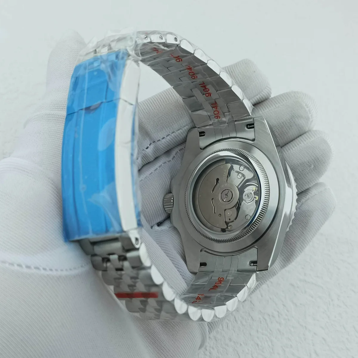 S-Logo GMT NH34 Edelstahl Leuchtzifferblatt Mechanisch Wasserdicht 40 mm Herrenarmbanduhr Installieren Sie das NH34-Uhrwerk