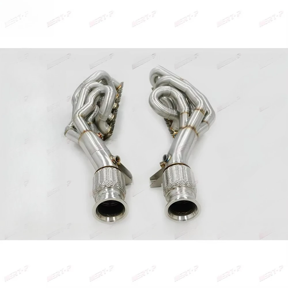 Mertop  R8 V10 5.2L Stainless Steel Exhaust Header 1.5mm Thick Brushed Surface 3-Year Warranty SGS Certified 2022+