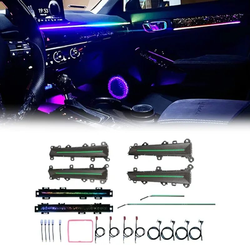 

For Honda 11-generation civic 2022 70colors Led Ambient Light Car Interior Atmosphere Light Inter Car Light Decorate Lamp