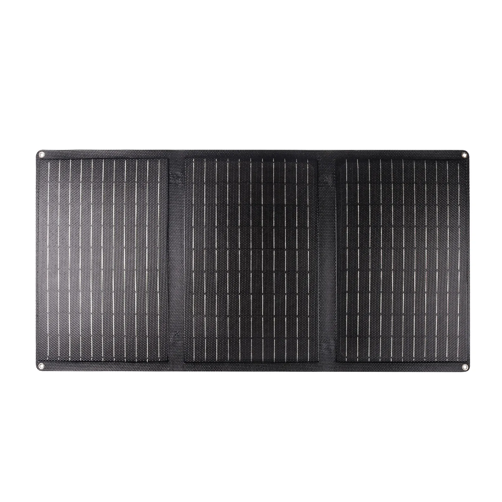 

3 Fold Portable Solar Charger, Integrated Laminated, Dual USB-A + DC + USB-C, Black, Outdoor Camping Solar Panel for Phone