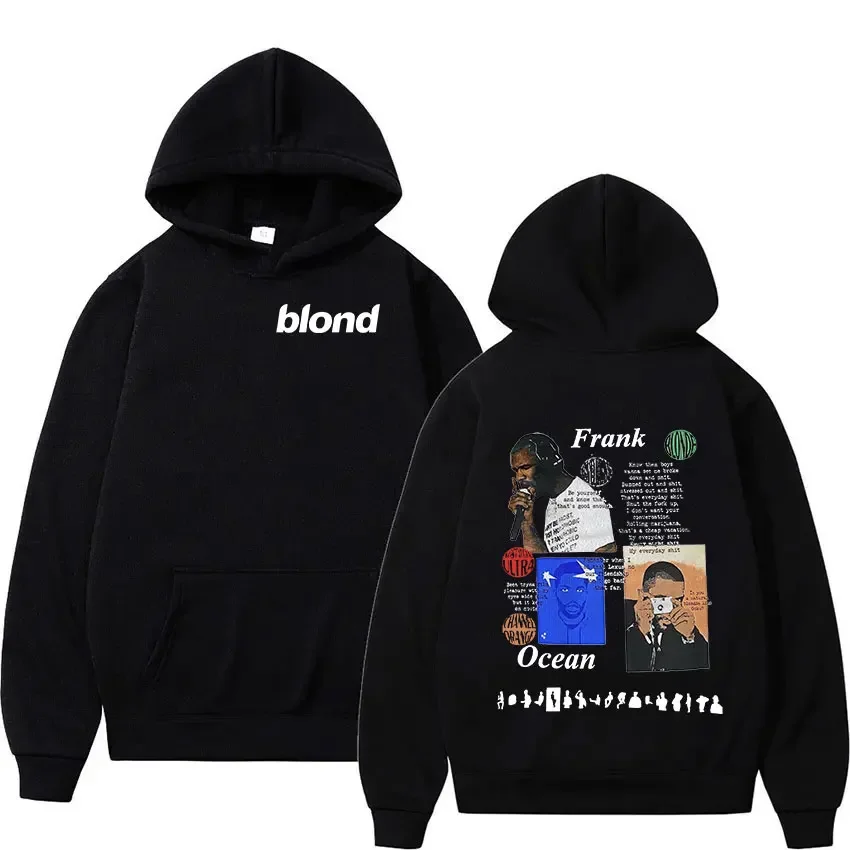 Limited Rap Frank Album Print Hoodie Men's Hip Hop Ocean Clothing Pullover Sweatshirt Unisex Retro Fashion Blond Oversized Hoody