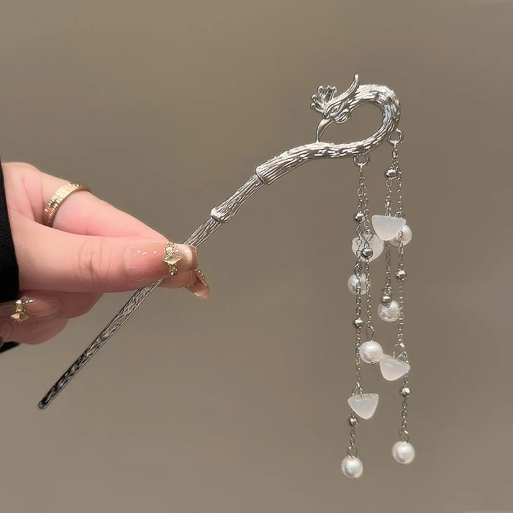 1個入り 女性用 2026年新作 美しい中国風 鳳凰タッセル ステップシェイク ペンダント ヘアピン レトロ 高級感 多用途 ヘッドウェア ヘアピン