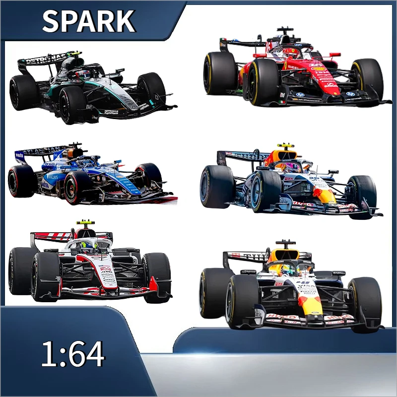 Spark 1:64 F1 Racing Team, Cast Aluminum Model Car, Boys' Toy, Adult Collectible, Festival Gift.