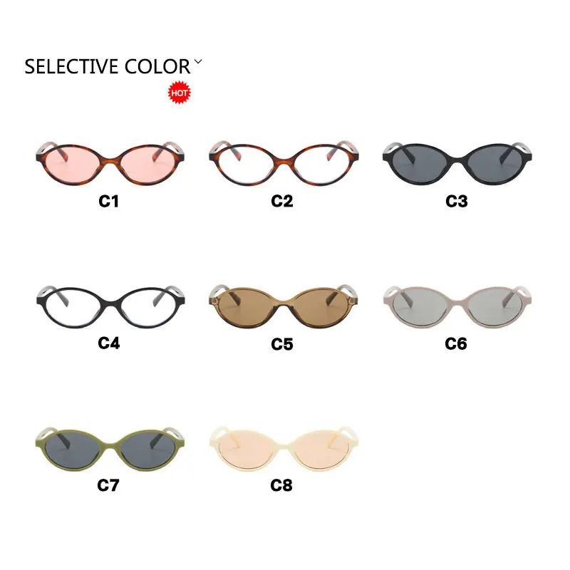 Vintage Brand Oval Sunglasses Women 2024 New Fashion Sun Glasses For Female Sexy Ladies Small Frame Round Eyewear