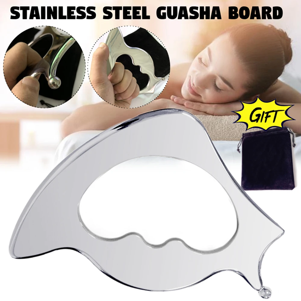 

1Pcs Stainless Steel Gua Sha Scraping Massage Tool Muscle Scraper Soft Tissue Mobilization,Physical Therapy for Back, Legs, Arms