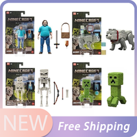 New Product In Stock Mc Movies 2025 Happy Meal Toys Steve Dennis Creeper Piglin Anime Figure Mc Ornaments Custom Toys Kids Gift
