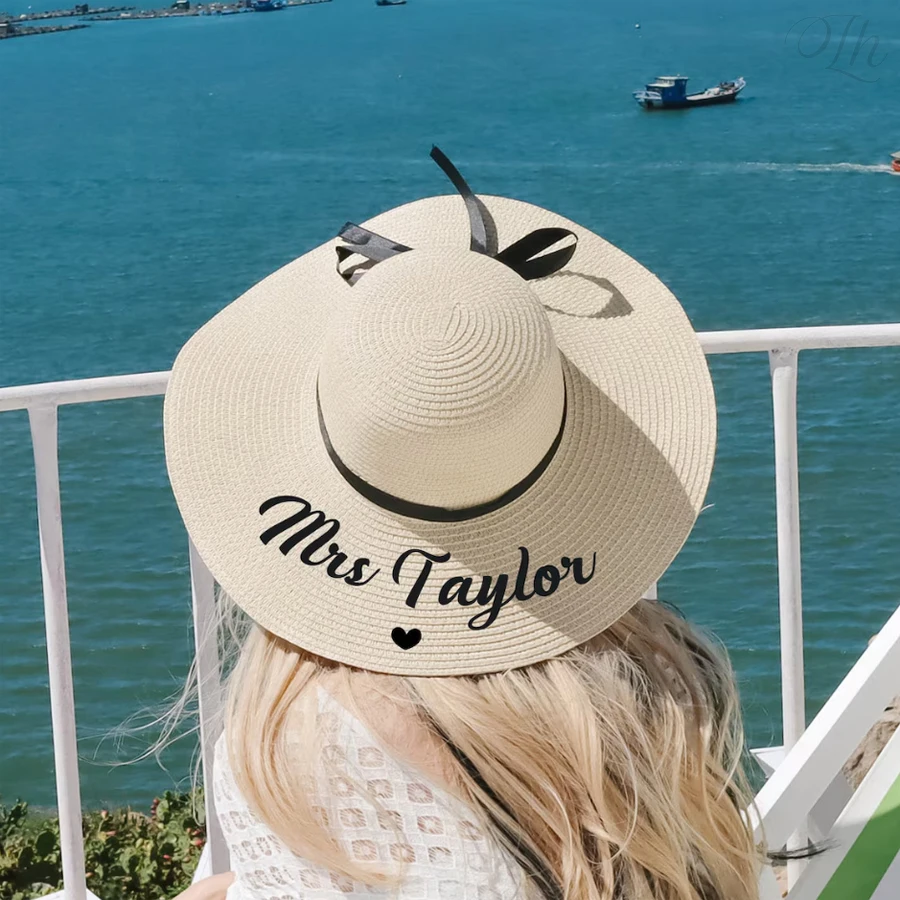 

Personalized Beach Hat Adjustable Bridesmaid Hats Beach Hat Custom Name Bachelorette Hats Beach Bachelorette Party Favor Gifts