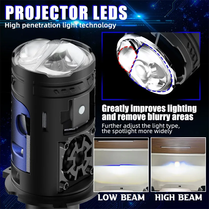 2500 واط H4 LED سيارة المصابيح الأمامية العارض عدسة 3000000LM CANBUS CSP توربو السيارات لمبة H4 عالية منخفضة ضوء الضباب المصباح الكهربي 12 فولت 24 فولت LHD #3