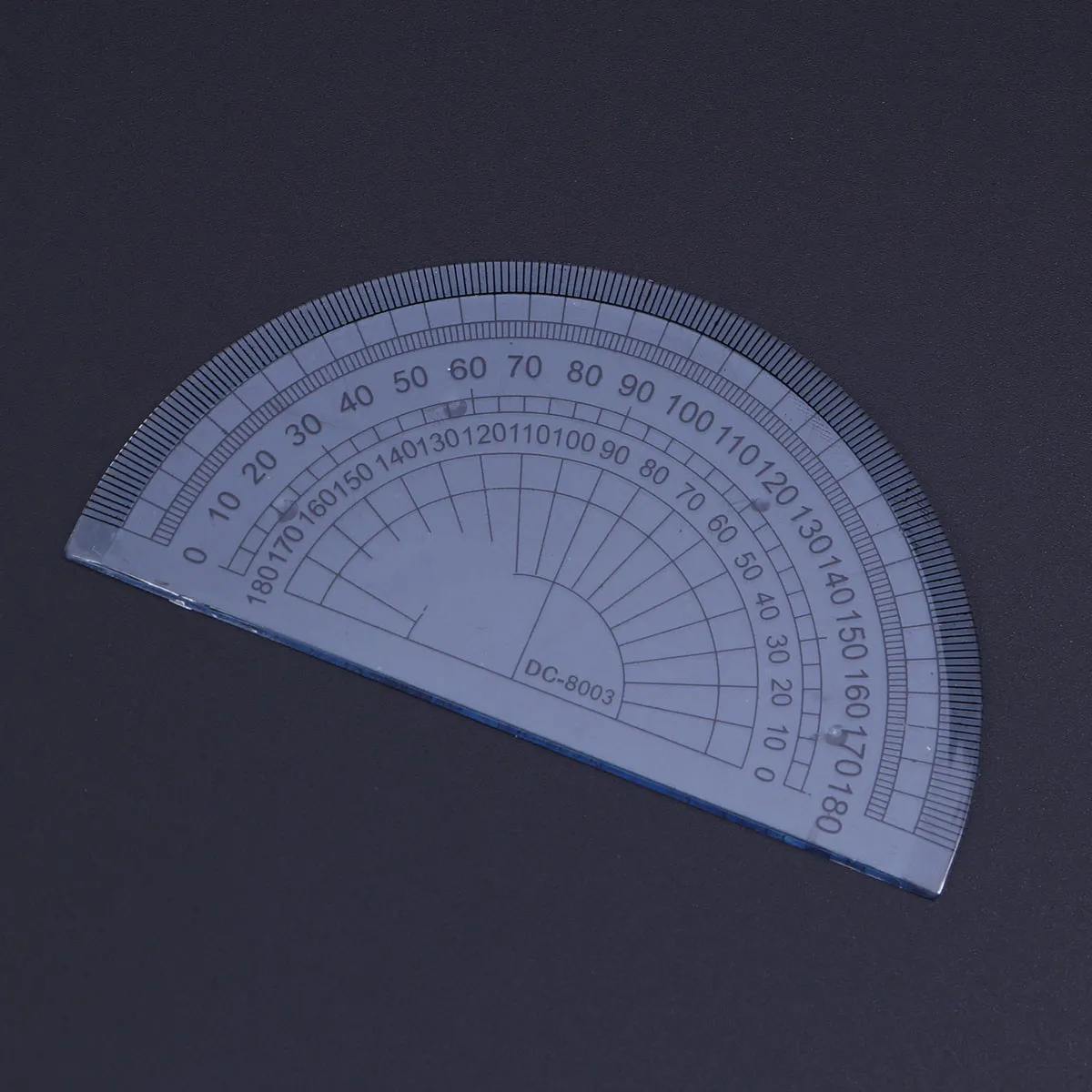 10 pcs Plastic Protractor Circle Angle Measurement Degree Tool Geometry Halloween Christmas New Year Drafting Protractor Clear