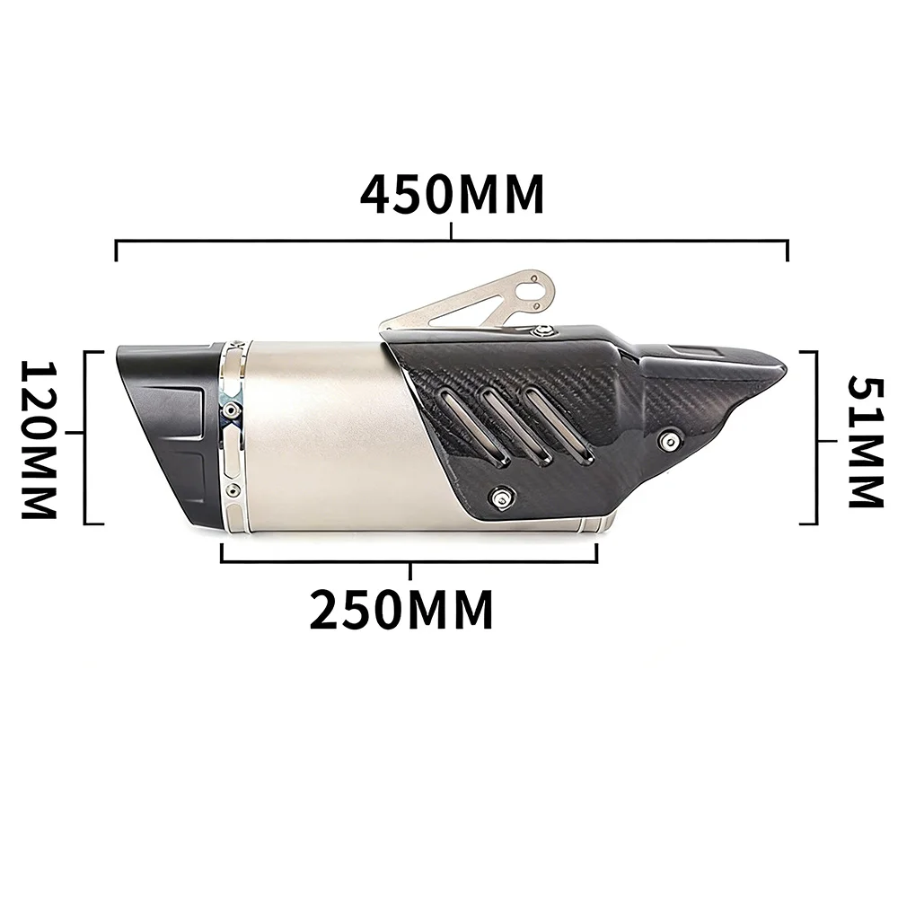 Auspuffanlagen für Kawasaki Ninja ZX6R ZX636 2009-2023 Auspuffrohr 51mm Schalldämpfer Schalldämpfer Slip-on Auspuffrohre – Detail 3