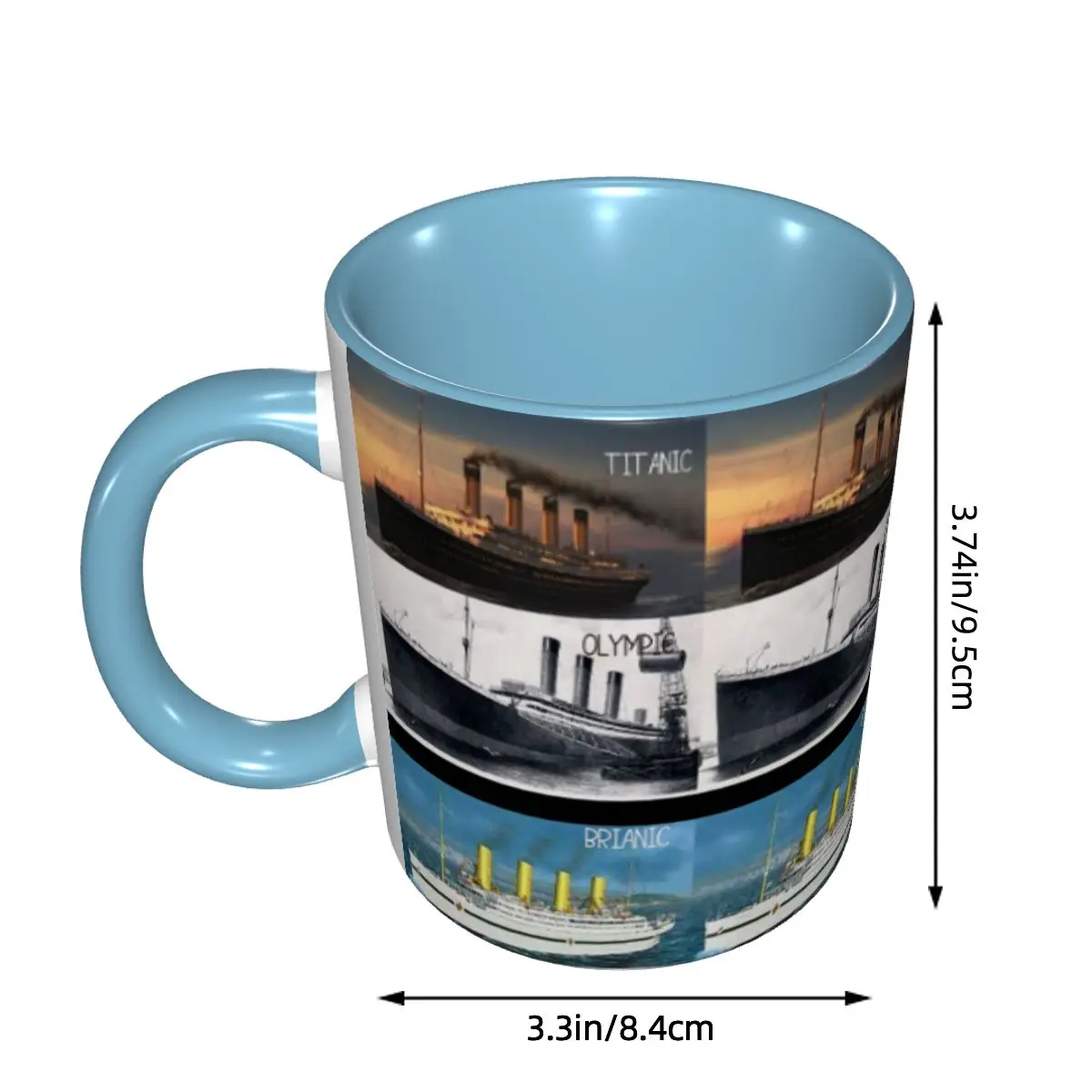 Titanic Britanic Sister Ship Iceberg White Star Liners Mug Ceramic Coffee Cups Tea Mugs Milk Cup Drinkware Gifts for Woman Man